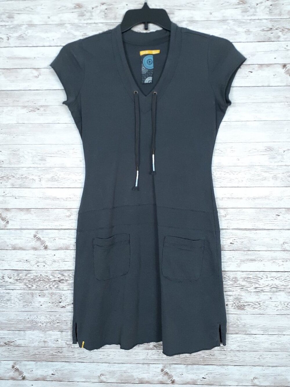 Lole Womens Athletic Wear Dress S Drop Waist Stretch Cap Sleeve Pockets 932A